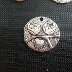 Adorable Owl Coin Pendants In Tibet Silver 25mm 2..